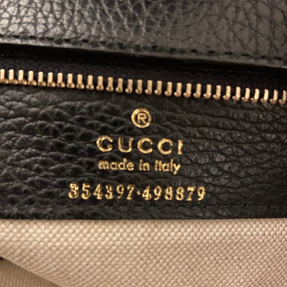 Gucci Swing Tote - Black Pebble Leather - Medium - Picture 4 of 6